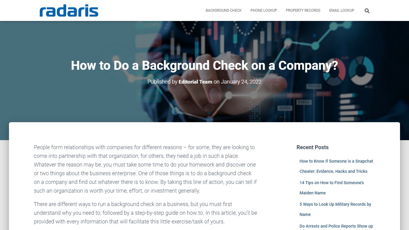 How to Do a Background Check on a Company? - Radaris